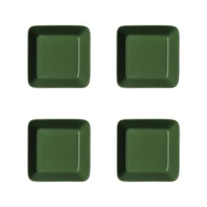 TEEMA SKOGSGRÖN 4-pack fat 12×12 cm