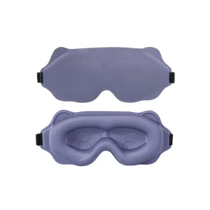 3D Sovmask i Minnesskum – Ljusblockerande, Bekväm & Reseklar Ögonmask för Sömn & Avslappning - Lila