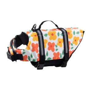 Flytväst för Hund – Säker Hundflytväst med Handtag (XXS–2XL) - Blommig