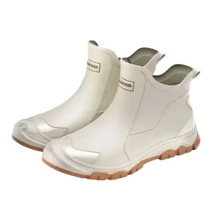 Stilrena Unisex Gummiboots med Halksäker Sula – Krämvit