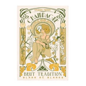 Kökshandduk 48x72cm, Champagne Art Deco