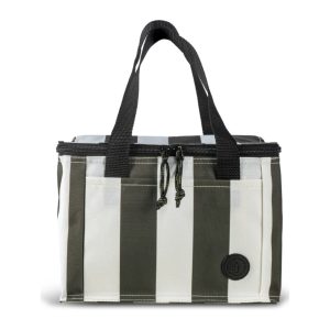 City Randig Kylväska Liten rPET, Grön/Vit