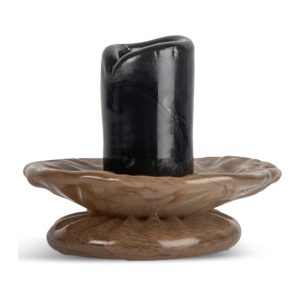 Lara Ljusstake XS, Svart/Beige