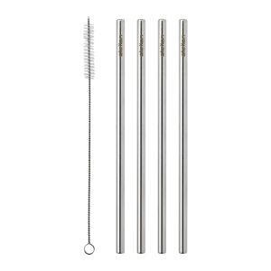 Återanvändbara Sugrör 4-pack, Steel