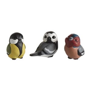 Småfåglar 3,5cm 3st, Talgoxe/Sädesärla/Bofink