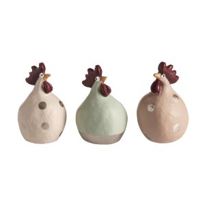 Höna Soft 5,2cm 3-pack, Puder/PistageAprikos