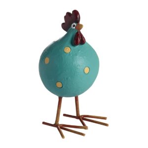 Poppy Höna på Ben 7,6cm, Turkos
