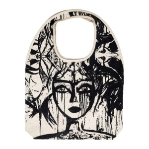 Carolina Gynning Tygväska Boho, Slice of Life B/W