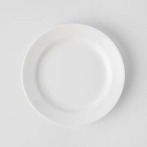 KÄRNVIT tallrik flat 18 cm med bräm