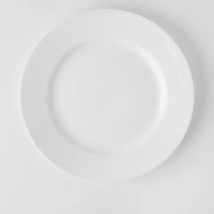 KÄRNVIT tallrik flat 28 cm med bräm