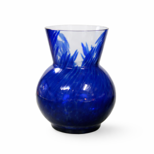 Blå glasvas – 17,5 cm