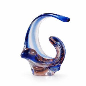 Glasskulptur skål ”Niagara” Karel Zemek, Mstišov