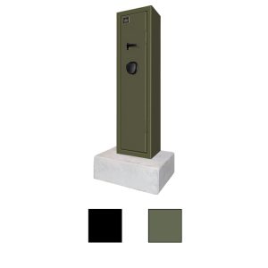 Vapenskåp SP4 i valfri färg, betongsockel och LED-lampa PAKETERBJUDANDE
