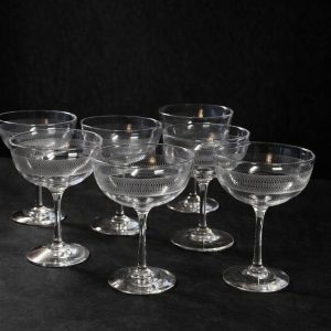 Vintage champagneglas 7 st första halvan av 1900-talet