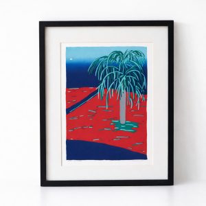 Färglitografi ”Una Strella” av Susan Gillhög