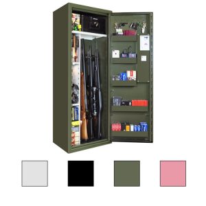 Vapenskåp SP88E i valfri färg med vapenställ Salut PAKETERBJUDANDE