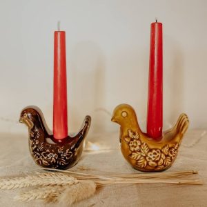 Ljusstake ”Duva”. Guldkroken